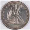Image 1 : 1891 SEATED HALF DOLLAR, MS-64 ( cleaned ) SCARCE DATE!