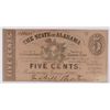 Image 1 : 1863 FIVE CENT STATE OF ALABAMA