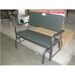 GREEN 2 SEAT GLIDER BENCH