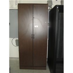 DARK WOOD 7' WARDROBE