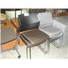 Image 1 : LOT OF 8 MISC STACKING CHAIRS AND ONE PNEUMATIC STOOL