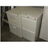 Image 1 : LOT OF 2 BEIGE 2 DRAWER VERTICAL FILING CABINETS AND 1 BLACK 2 DRAWER VERTICAL BLACK FILING CABINET