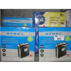 LOT OF DYNEX SHREDDERS