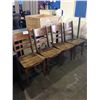 Image 1 : SET OF 4 VINTAGE OAK OFFICE CHAIRS
