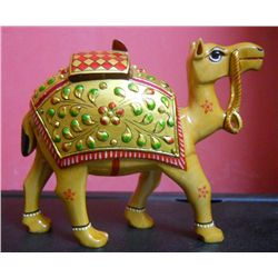 Designer Decorative Wooden Camel Statue Size: 4 inches