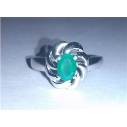 3.280g Ring of Green Onex Sterling 925 Silver