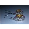 Image 2 : 6.040g Earring of Citrine, Ruby and CZ Sterling 925 Silver