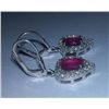 Image 2 : 4.520g Earring of Ruby and CZ Sterling 925 Silver