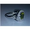 Image 2 : 4.050g Ring of Peridot and CZ Sterling 925 Silver