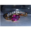 Image 1 : 1.92g Ring made of 14kt Gold , 0.085 Ct Diamond and 0.61 Ct Ruby
