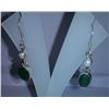 Image 3 : 5.040g Earring of Emerald and Pearl Sterling 925 Silver