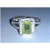 Image 1 : 2.620g Ring of Peridot and CZ Sterling 925 Silver