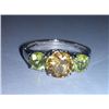 Image 1 : 2.130g Ring of Peridot and Citrine Sterling 925 Silver