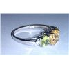 Image 2 : 2.130g Ring of Peridot and Citrine Sterling 925 Silver