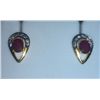 Image 1 : 2.63g Earring Made of 14Kt Gold ,0.12 Ct Diamond, 0.91 Ct Ruby