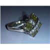 Image 2 : 3.520g Ring of Peridot and CZ Sterling 925 Silver