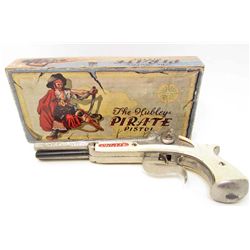 1950s HUBLEY PIRATE PISTOL CAP TOY GUN IN ORIGINAL BOX
