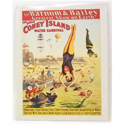 CANVAS PRINT CIRCUS POSTER "BARNUM & BAILEY CONEY ISLAND"
