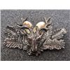 Image 1 : VINTAGE FRATERNAL ELK REINDEER OAK LEAF ORNATE PIN