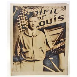 ANTIQUE 1927 SPIRIT OF ST LOUIS LINDBERGH PHOTOGRAPH
