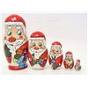 Image 1 : VINTAGE SANTA CLAUS RUSSIAN WOOD NESTING DOLL SET