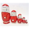 Image 3 : VINTAGE SANTA CLAUS RUSSIAN WOOD NESTING DOLL SET