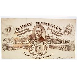 ANTIQUE HARRY MARTELLI'S PANTOMIME CO. ADVERTISEMENT