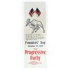 Image 1 : 1912 FOUNDERS' DAY 1912 THE PROGRESSIVE PARTY RIBBON