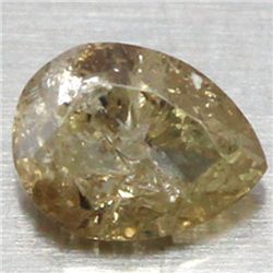 0.20 CT NATURAL GRAY GREEN INDIA PEAR DIAMOND GEMSTONE