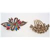 Image 1 : LOT OF 2 COSTUME ACCESSORIES- HAIR COMB & BARRETTE CLIP