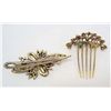 Image 2 : LOT OF 2 COSTUME ACCESSORIES- HAIR COMB & BARRETTE CLIP