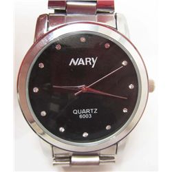 NARY QUARTZ WRIST WATCH SILVER TONE