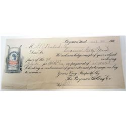 1904 BILLHEAD RECEIPT BOZEMAN MONTANA MILLING CO