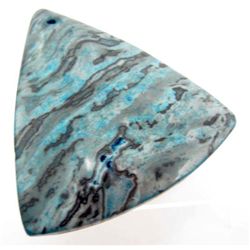 75.0 CT. BLUE CRAZY LACE AGATE GEMSTONE PENDANT