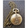 Image 1 : EIFFEL TOWER PARIS BRONZE POCKET WATCH WITH CHAIN