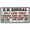 Image 1 : O.K. CORRAL FEED & LIVERY STABLES PORCELAIN METAL SIGN
