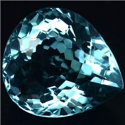 17.42 CT AQUAMARINE AFRICAN QUARTZ GEMSTONE