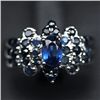 Image 1 : WHITE GOLD OVER STERLING KYANITE RING SIZE 7