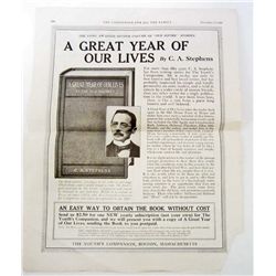 1921 "THE COMPANION" WITH C.A. STEPHENS BOOK PROMO