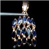 Image 1 : ROSE GOLD OVER STERLING SILVER SAPPHIRE  PENDANT