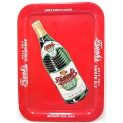 VINTAGE FRANK'S PALE DRY GINGER ALE ADVERTISING TRAY