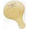 Image 2 : LOT OF 3 VINTAGE FANS WITH ADVERTISEMENTS ON THE BACK