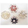 Image 1 : LOT OF 4 COSTUME JEWELRY BROOCHES