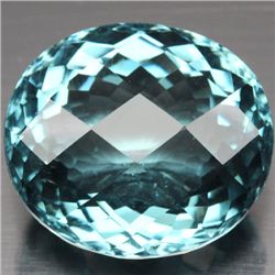 32.94 CT AQUAMARINE AFRICAN QUARTZ GEMSTONE