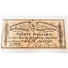 Image 1 : 1864 CIVIL WAR ERA CONFEDERATE STATES $30 BOND NOTE