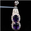 Image 1 : STERLING SILVER AMETHYST PENDANT