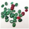 Image 1 : LOT OF 177.0 CTS. OF NATURAL RUBY & EMERALD CUT GEMS