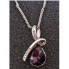 Image 1 : PLATINUM PLATED AUSTRIAN CRYSTAL PENDANT WITH CHAIN