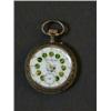 Image 1 : A FRENCH POCKET WATCH, c.1890, topwind, coloured and white enamel Roman dial, the casework with e