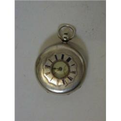 A MARITIME RELATED HALF HUNTER POCKET WATCH, enamel Roman outer dial, inner dial with subsidiary